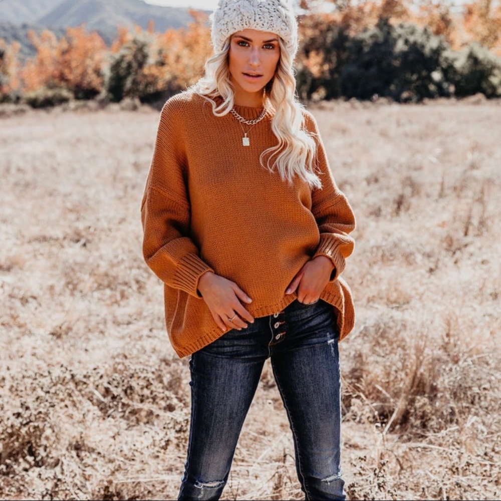 New Oversized Camel colored sweater.